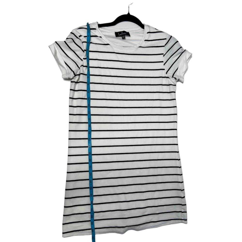 Lulus Lulus l Cafe Society Black and Cream Striped Shirt Dress XS Size XS / US 0-2 / IT 36-38 - 4 Thumbnail