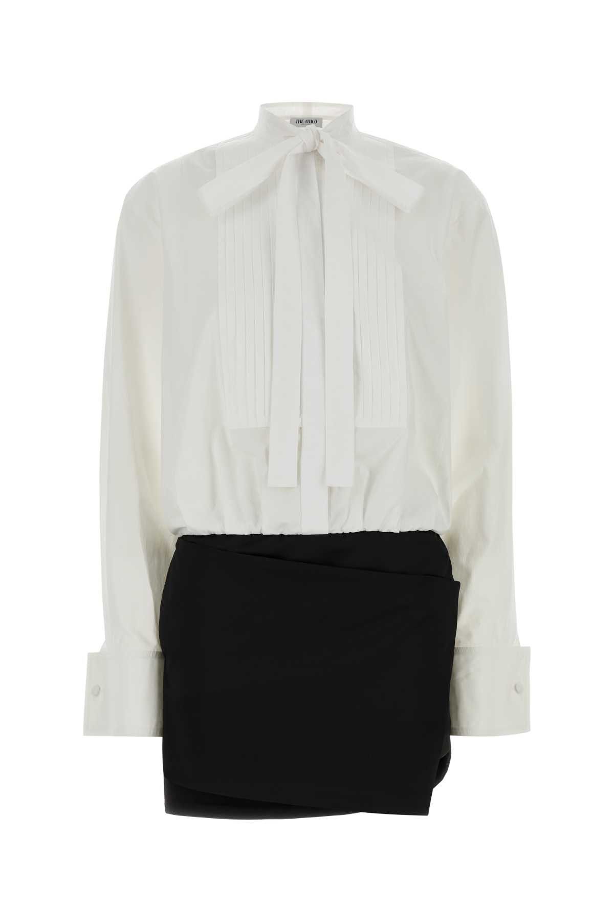 The Attico Two-Tone Poplin And Satin Mini Dress Size XS / US 0-2 / IT 36-38 - 1 Thumbnail