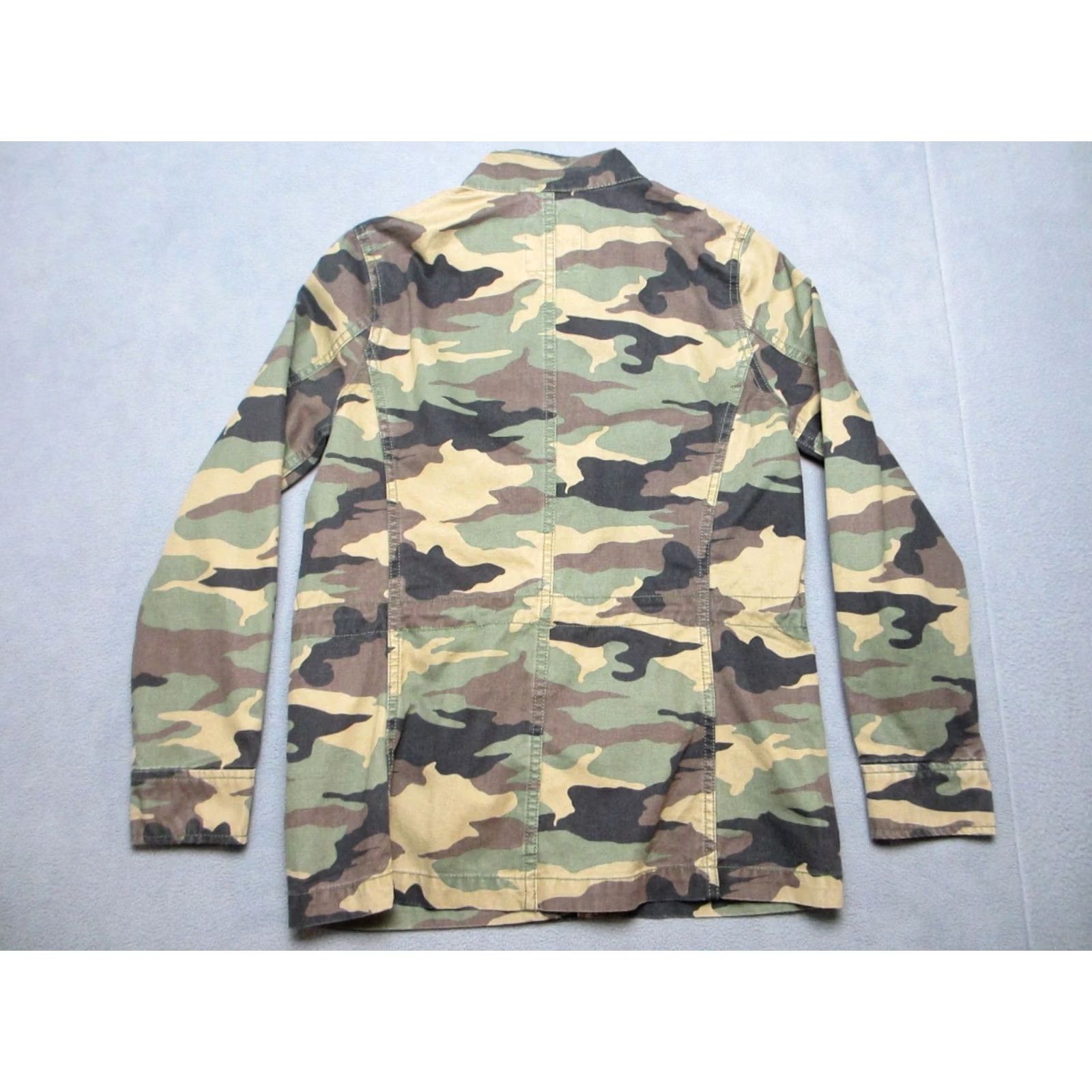 Madewell Madewell Military Jacket Camouflage Womens Small Green Beige Full Zip Jacket Size S / US 4 / IT 40 - 5 Thumbnail
