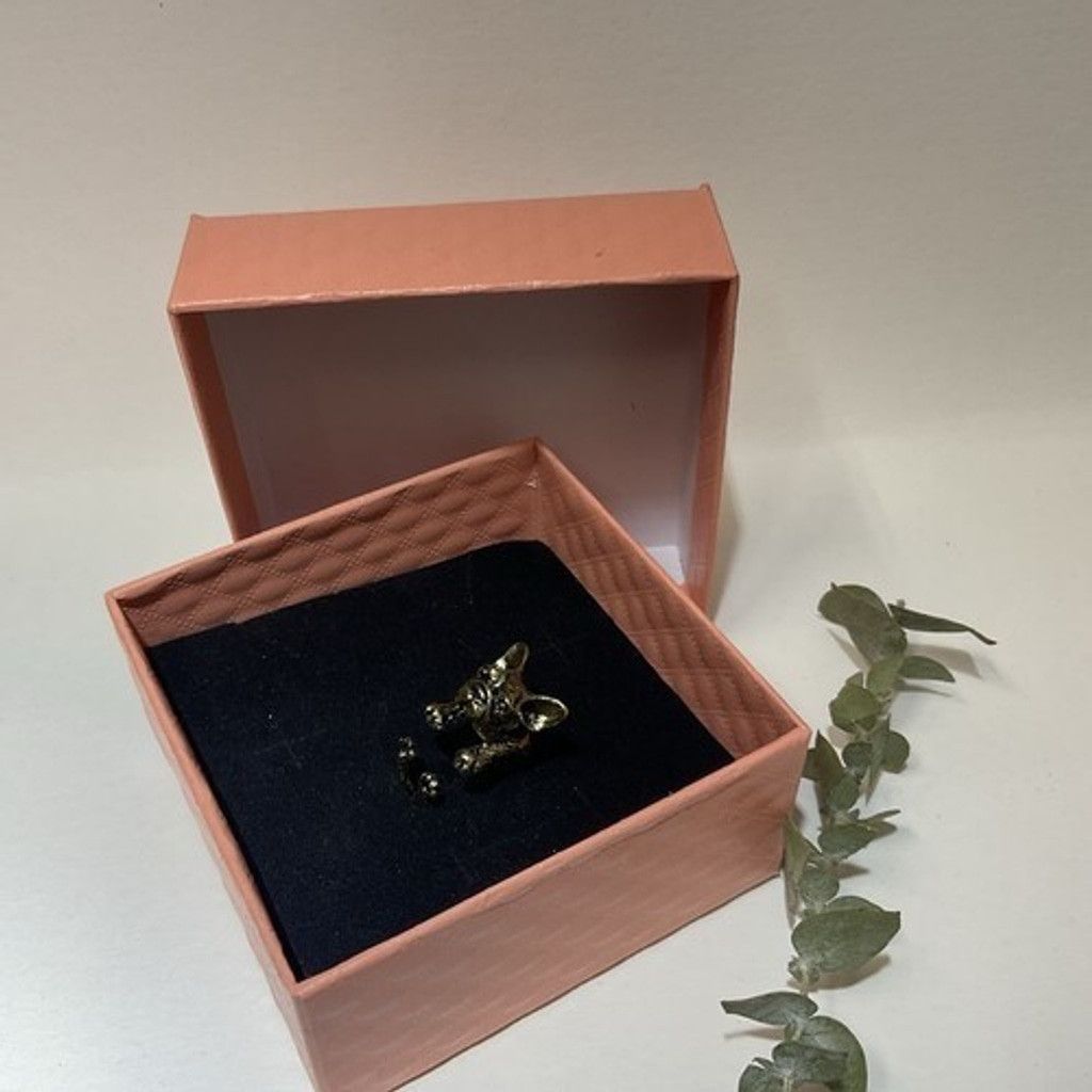 The Unbranded Brand NWT Adjustable Wrap French Bulldog Ring Pet Jewelry Size ONE SIZE - 8 Thumbnail