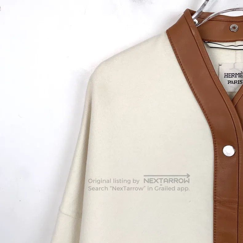 Hermes Hermes White Cashmere Single-Breasted Coat Size XXS / US 00 / IT 34 - 3 Thumbnail