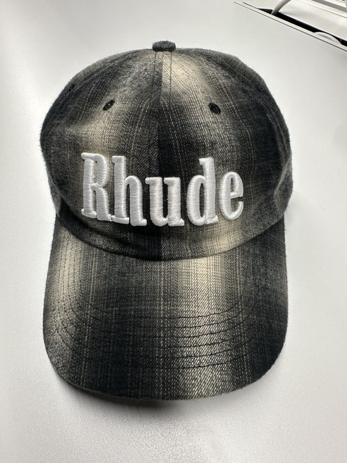 Rhude RHUDE Gray Flannel 6-Panel Cap Size ONE SIZE - 9 Thumbnail
