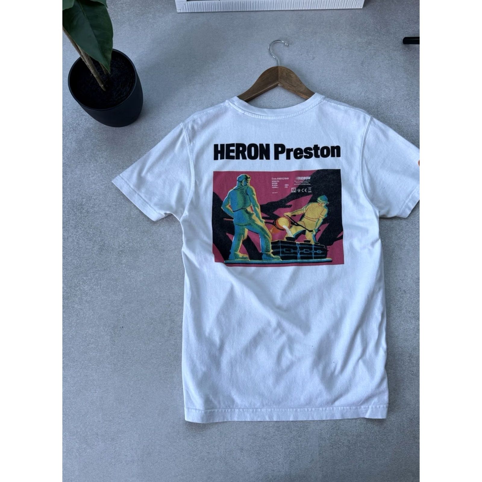 Heron Preston Heron Preston Shirt Mens XS White Metal Worker Logo Size Size US XS / EU 42 / 0 - 4 Thumbnail