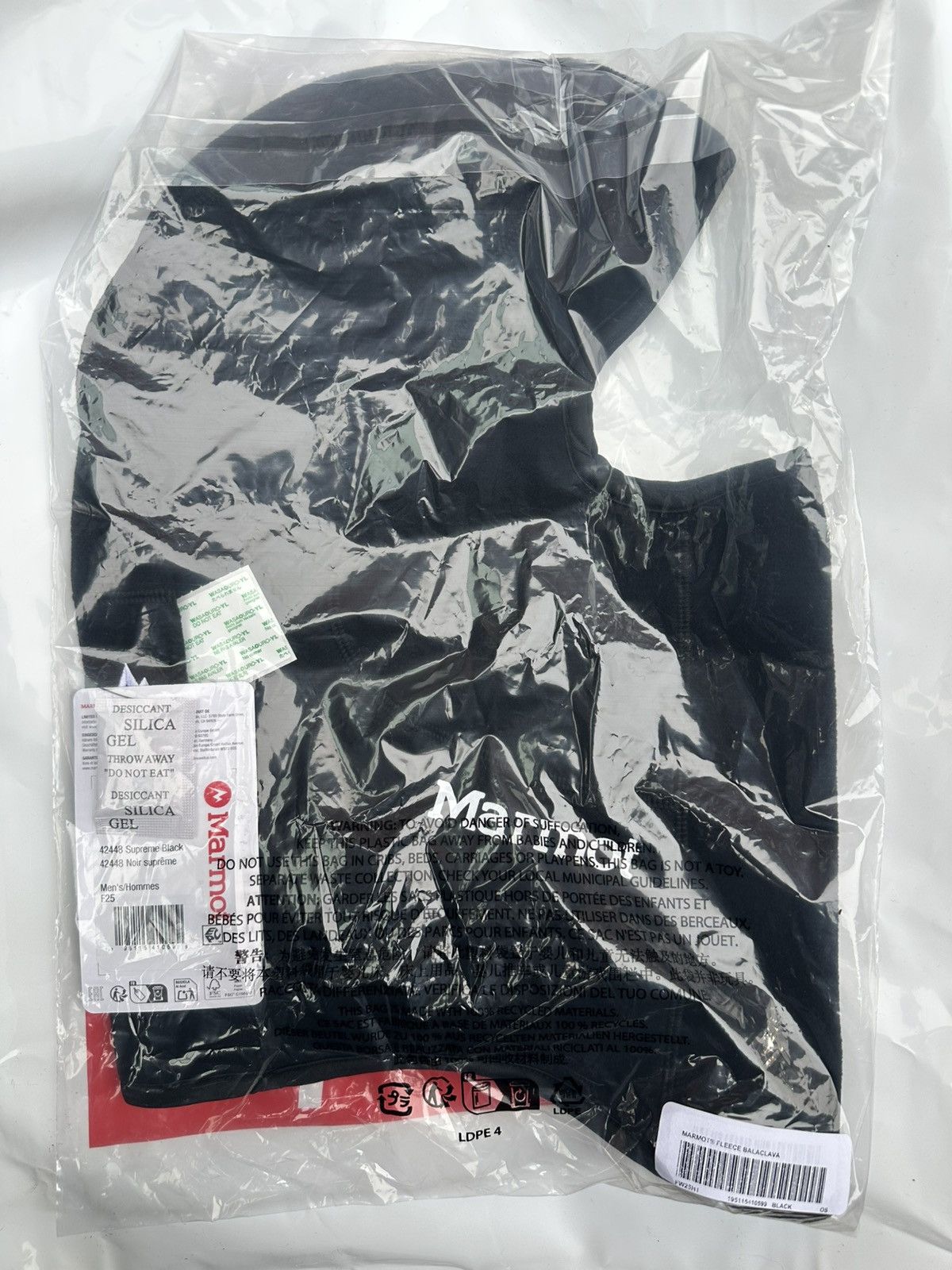 Supreme Supreme Marmot Fleece Balaclava Black Size ONE SIZE - 3 Thumbnail