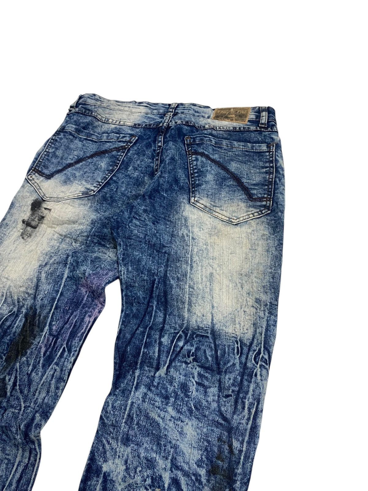 GOSTAR DE FUGA × Japanese Brand Ring of Fire Distressed Acid Washed Zipper Knee Honeycomb Size US 33 - 17 Thumbnail
