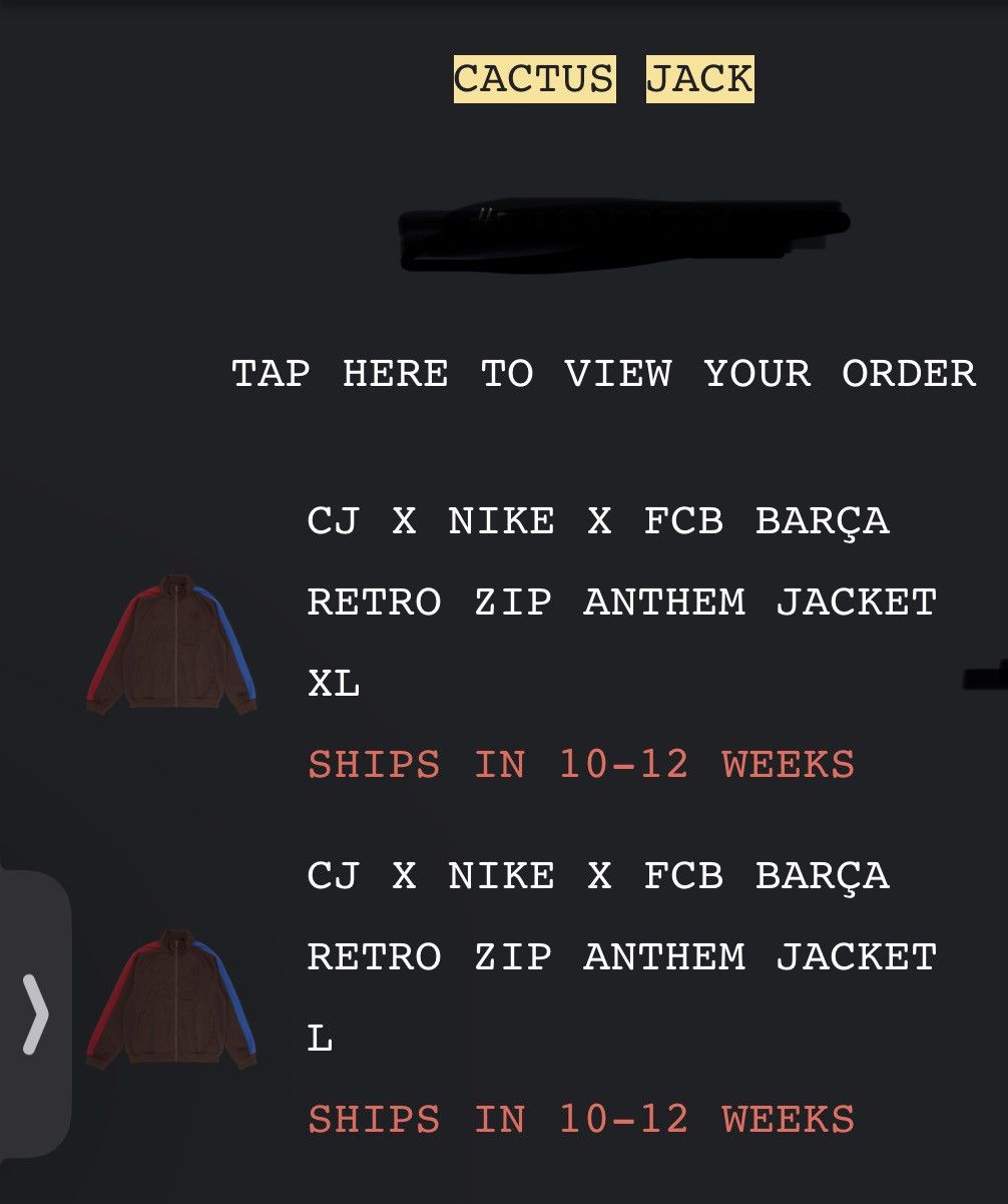Nike × Travis Scott Travis Scott x Nike x FC Barcelona Retro Zip Anthem Jacket Size US XL / EU 56 / 4 - 7 Thumbnail