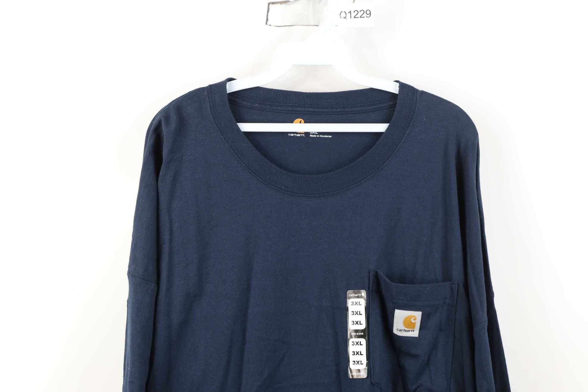 Carhartt Deadstock Vintage Y2K Carhartt Long Sleeve Pocket T-Shirt Size US XXL / EU 58 / 5 - 2 Thumbnail