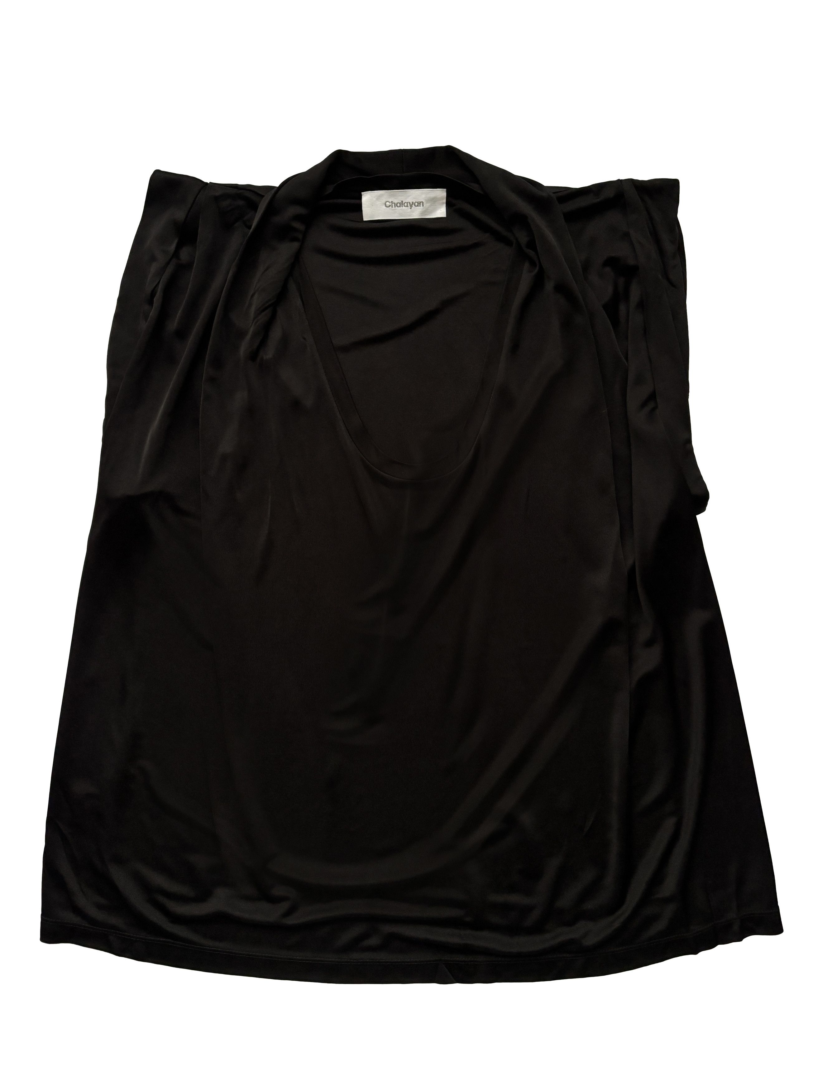 Hussein Chalayan ⚡️QUICK SALE⚡️Chalayan Black Sleeveless Draped Blouse Top Size M / US 6-8 / IT 42-44 - 1 Thumbnail