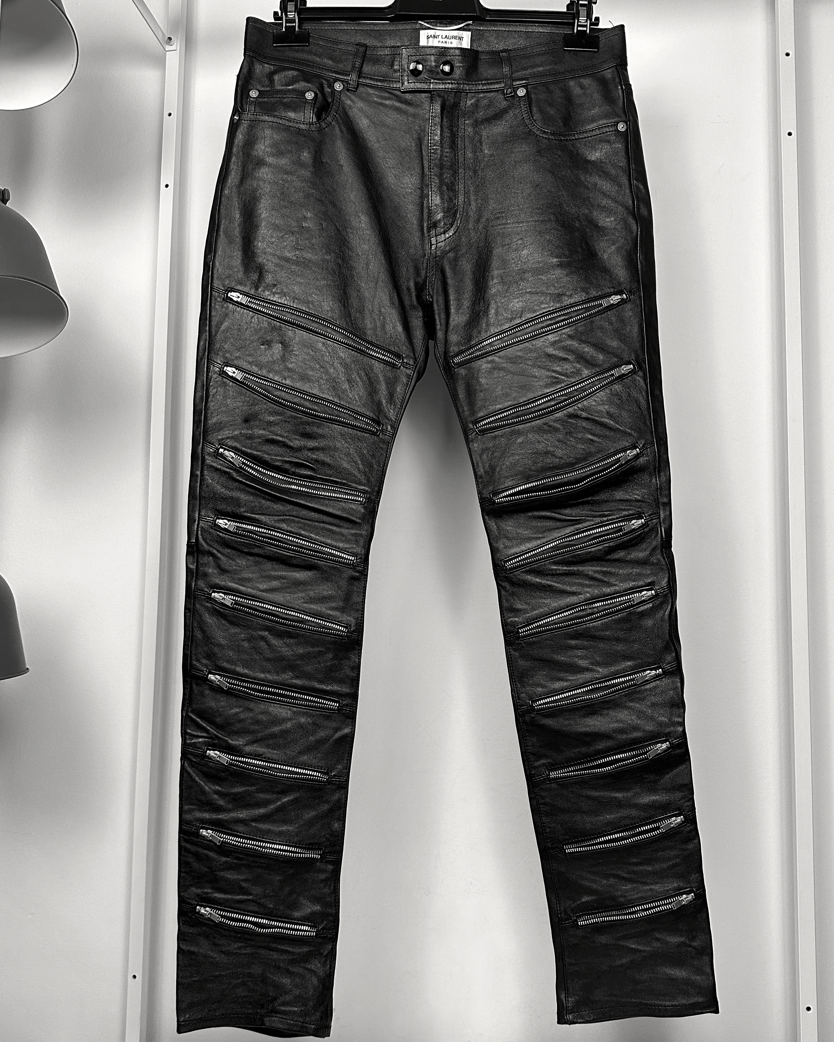 Saint Laurent Paris Saint Laurent Multi Zip Leather Biker Pants Size US 36 / EU 52 - 3 Thumbnail