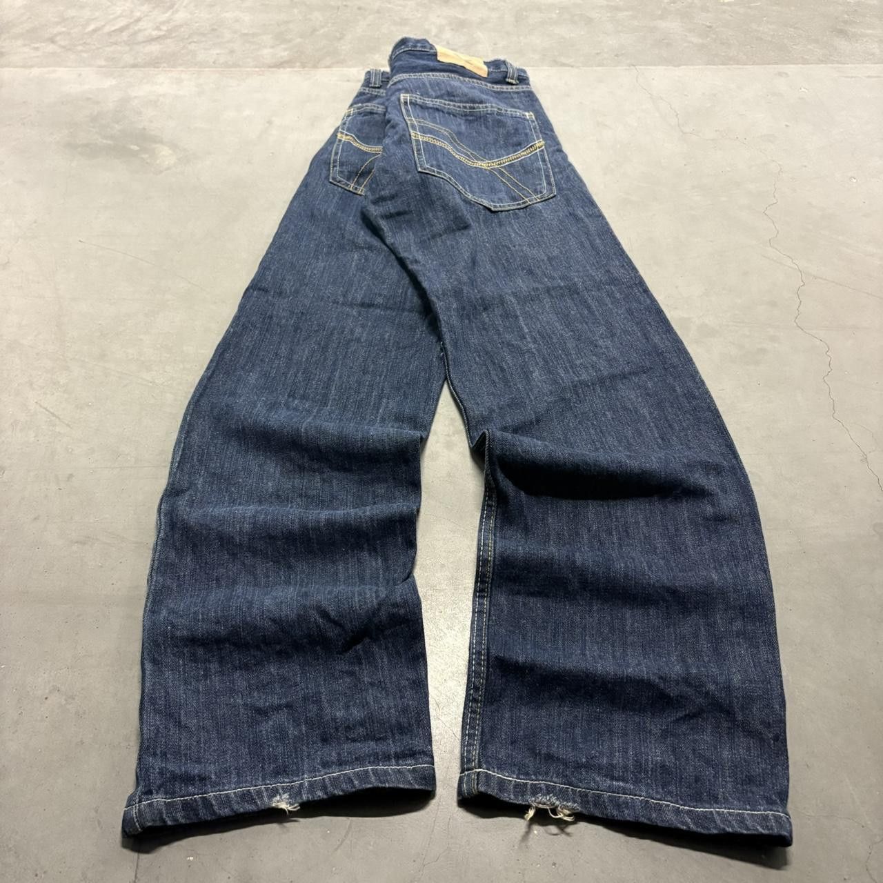 Vintage Crazy Vintage Y2K/2000s Baggy Qruel 90s Y2K Indie Streetwear Dark Blue Wash Denim Jeans! Size US 32 / EU 48 - 4 Thumbnail