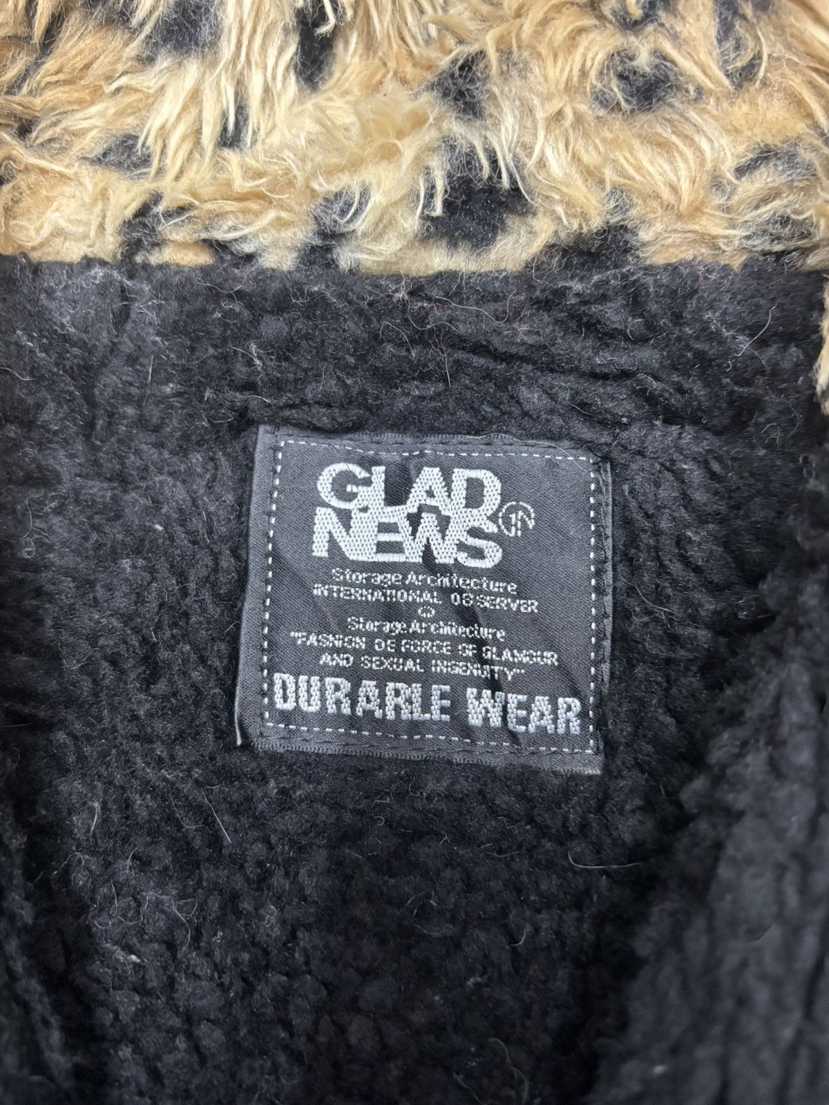 If Six Was Nine 2000s Glad News Punk Gothic Skull Leopard Fur Hood Lgb Style Size US M / EU 48-50 / 2 - 14 Thumbnail