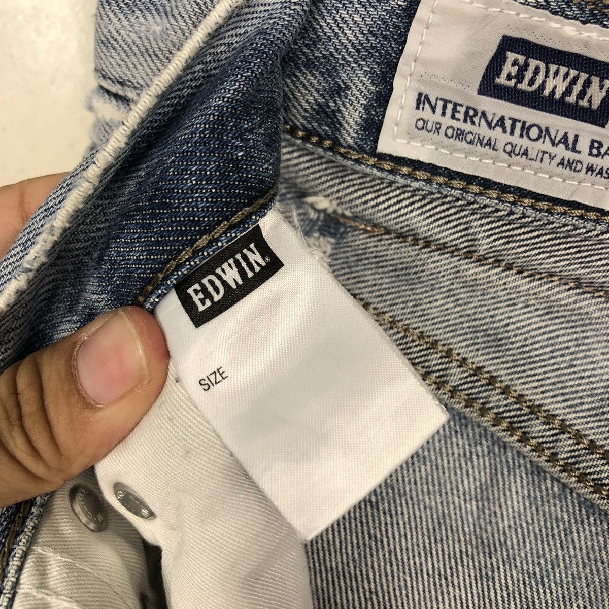 Japanese Brand × Vintage 🔥VINTAGE BIKER DENIM JEANS EDWIN JAPAN ISSEY MIYAKE Size US 32 / EU 48 - 19 Thumbnail