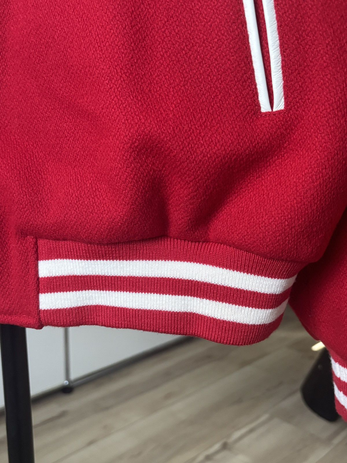 Celine | STEAL |CELINE RED LEATHER TEDDY JACKET Size US L / EU 52-54 / 3 - 8 Thumbnail