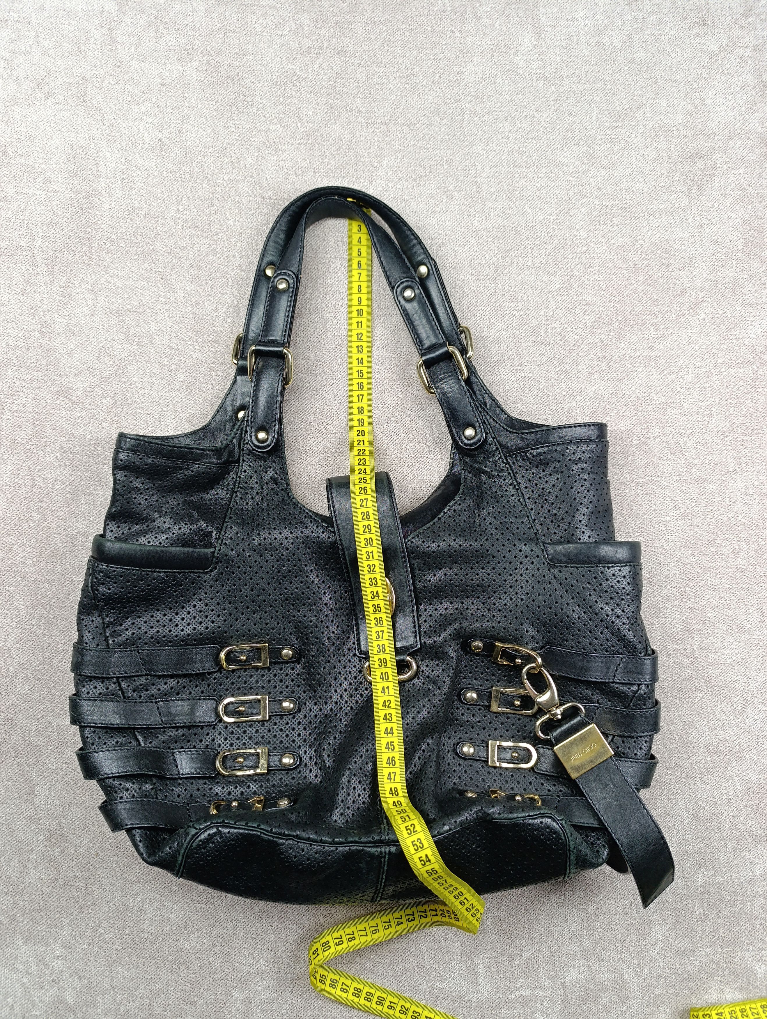 Jimmy Choo Jimmy Choo Black Perforated Leather Gold Hardware Bree Bag Size ONE SIZE - 25 Thumbnail