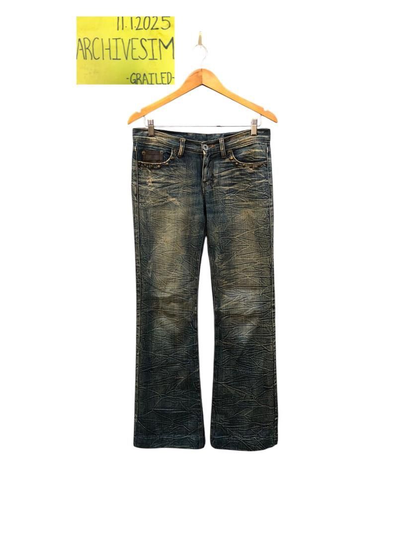Japanese Brand Japanese Brand Blue Jam Flared Jeans Size US 29 - 2 Thumbnail
