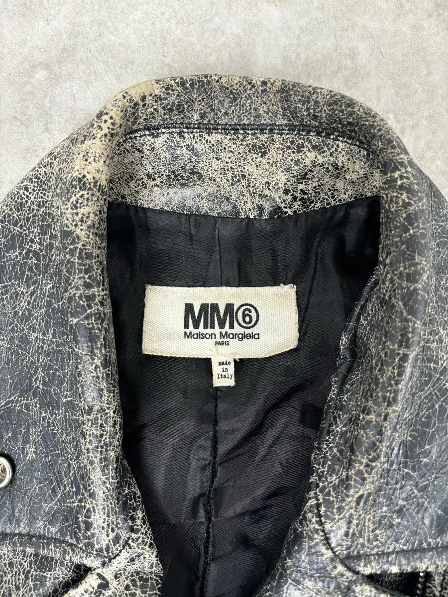 Maison Margiela AW2016 Margiela MM6 crack-effect leather biker jacket. Size S / US 4 / IT 40 - 8 Thumbnail