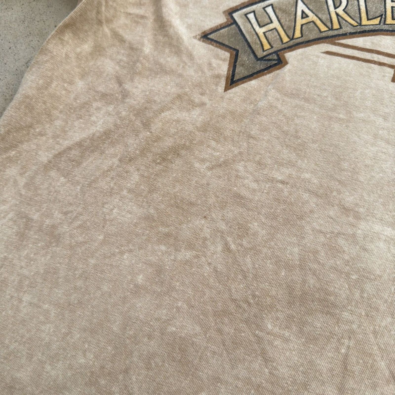 Harley Davidson Harley Faded Beige Logo Shirt ERD Grunge Chrome WCC Biker Size US L / EU 52-54 / 3 - 11 Thumbnail