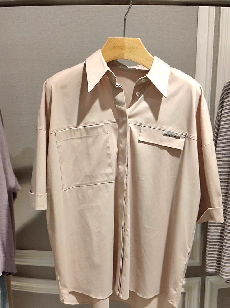 Brunello Cucinelli Brunello Cucinelli Beige Button-Up Shirt Size US M / EU 48-50 / 2 - 1 Thumbnail