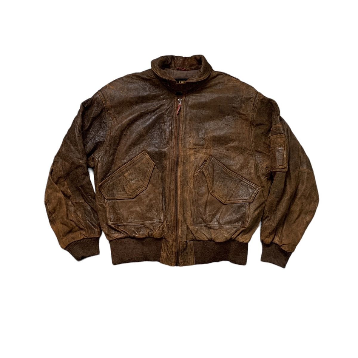 Kadoya Vtg Kadoya Force Macee Bomber Leather Moto Jacket Size US L / EU 52-54 / 3 - 1 Thumbnail