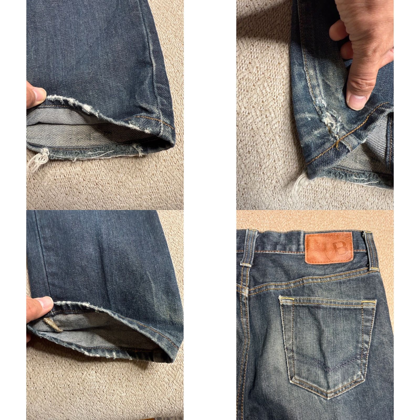 Vintage Bullhead Denim Co. Slim Fit Jeans Distressed Blue Denim Men's Size 30x32 Jeans Size US 30 / EU 46 - 8 Thumbnail