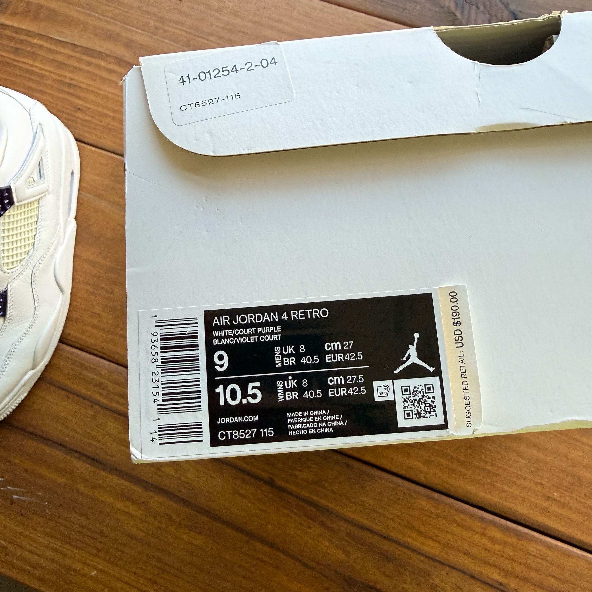 Jordan Brand Size 9 - Jordan 4 Retro 'Purple Metallic' Size US 9 / EU 42 - 11 Thumbnail