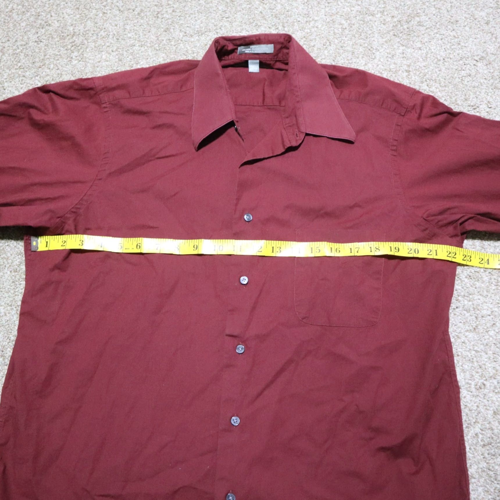 Van Heusen VINTAGE Van Heusen Shirt Red Lux Sateen Regular Button Down Shirt Men's XL 17 32 33 55% Cotton 45% Polyester Wrinkle Free Size US XL / EU 56 / 4 - 4 Thumbnail