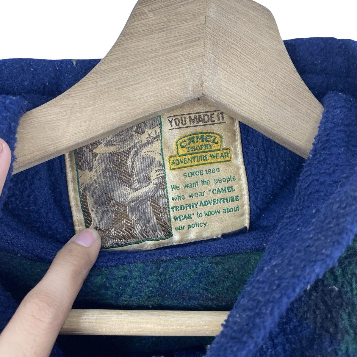 Camel Vintage CAMEL TROPHY ADVENTURE Wear Blackwatch Plaid Fleece Size US L / EU 52-54 / 3 - 9 Thumbnail