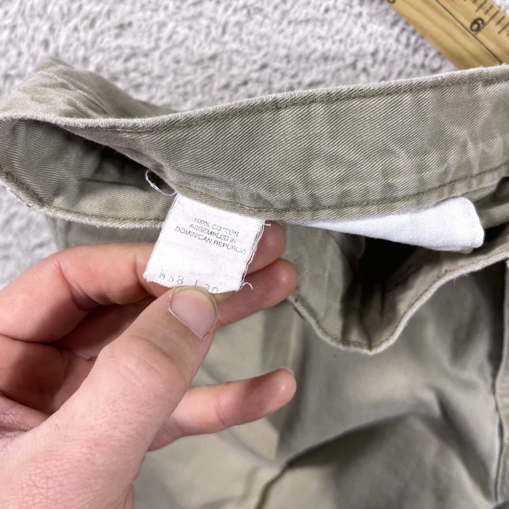 Dockers VINTAGE Dockers Pants Mens 38x30 Khaki Beige Classic Pleated Cotton Size US 37 - 4 Thumbnail