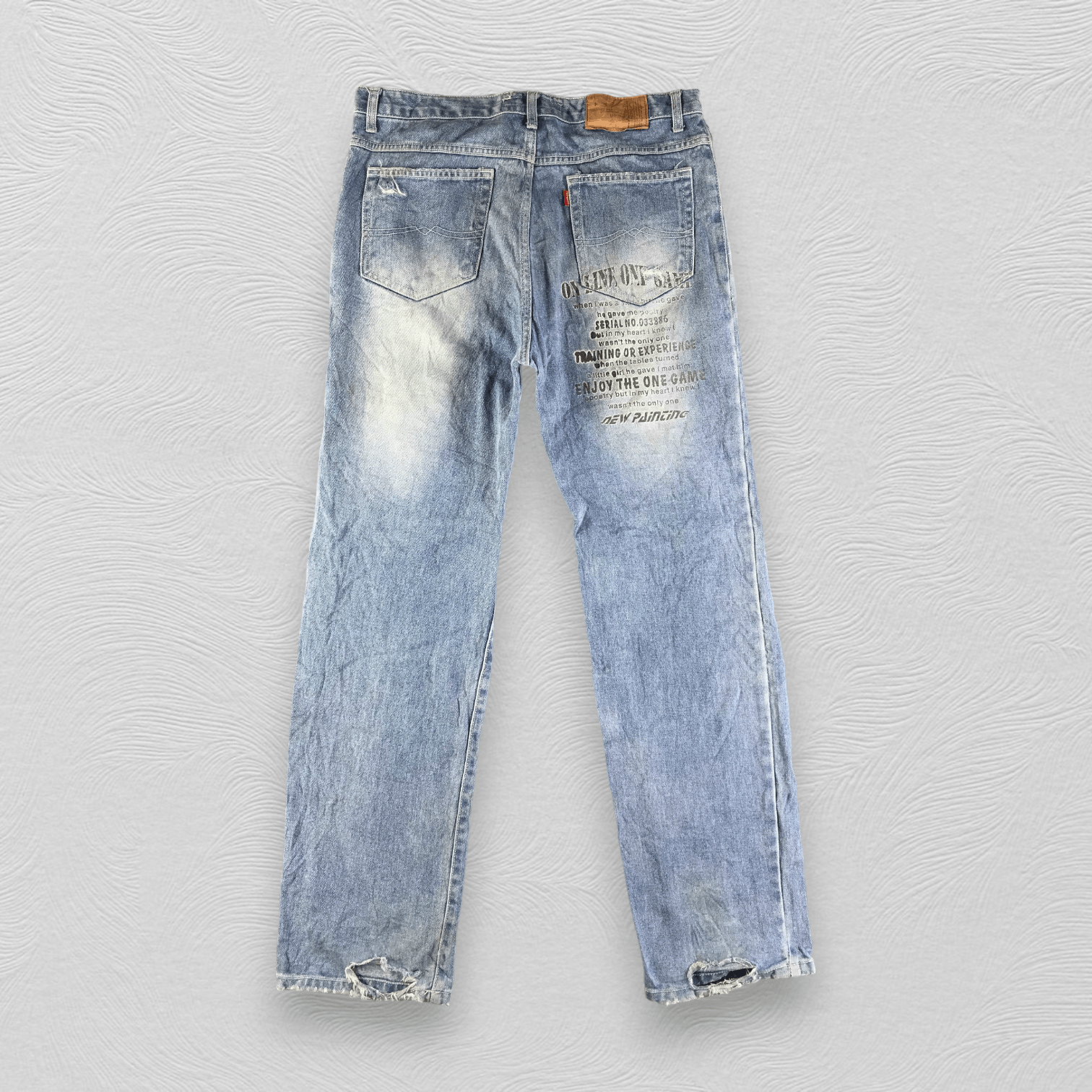 Japanese Brand Vintage Kingson Jeans Ripped Denim KJ3050 Size US 34 / EU 50 - 2 Thumbnail