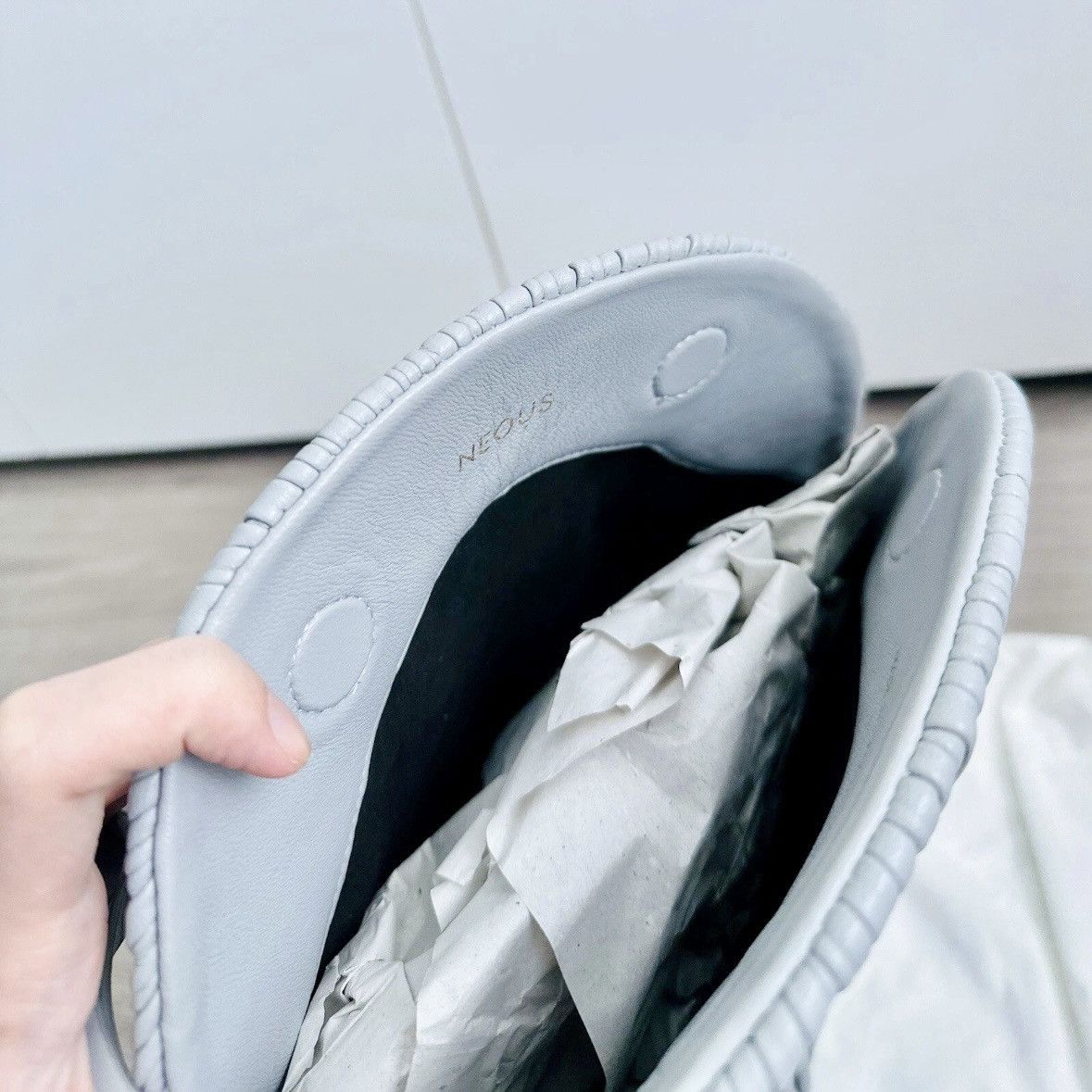 NEOUS RARE NEOUS Grey Pluto Leather Clutch Bag Size ONE SIZE - 12 Thumbnail