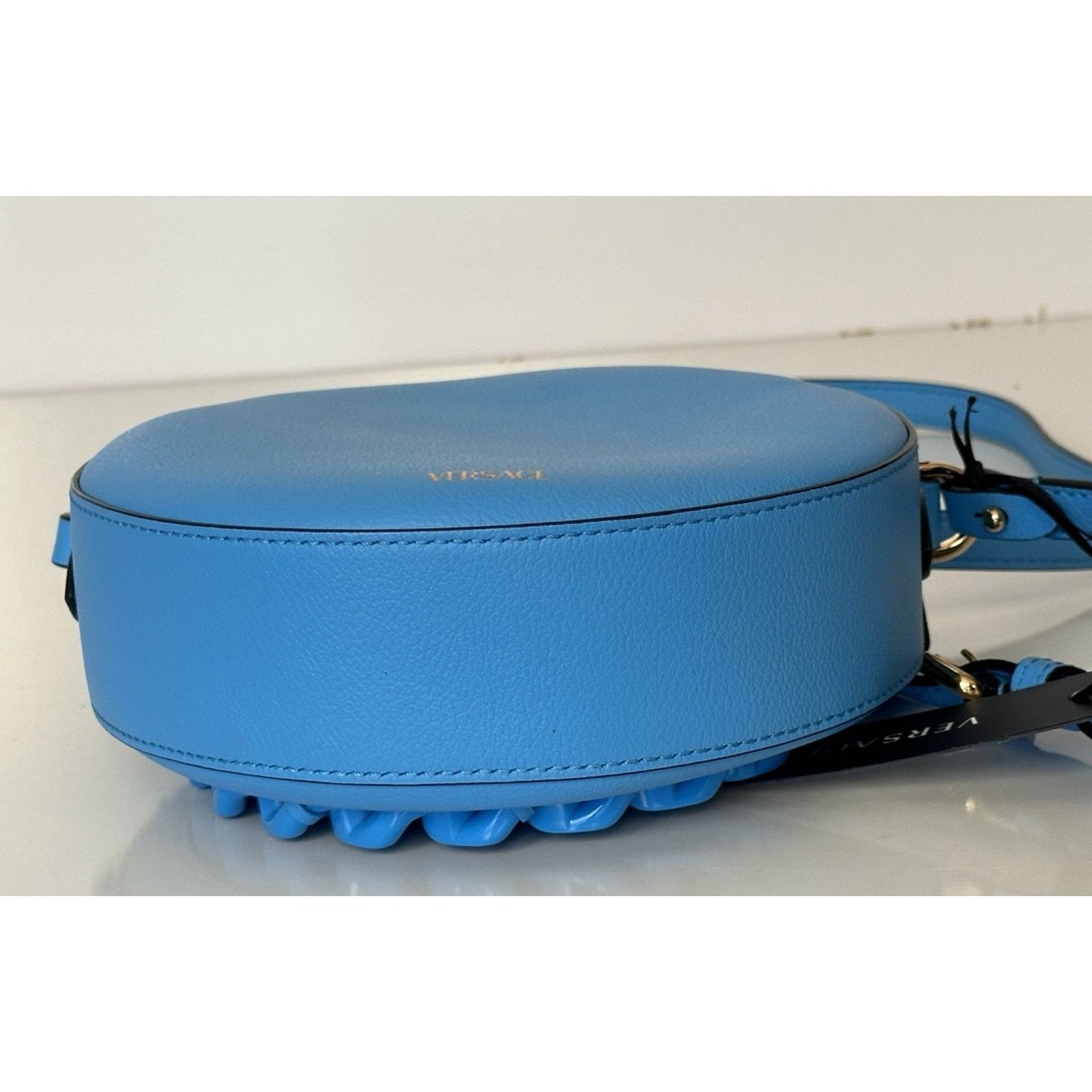 Versace Versace Medusa Head Leather Round Blue Crossbody Bag 1021602 Size ONE SIZE - 7 Thumbnail