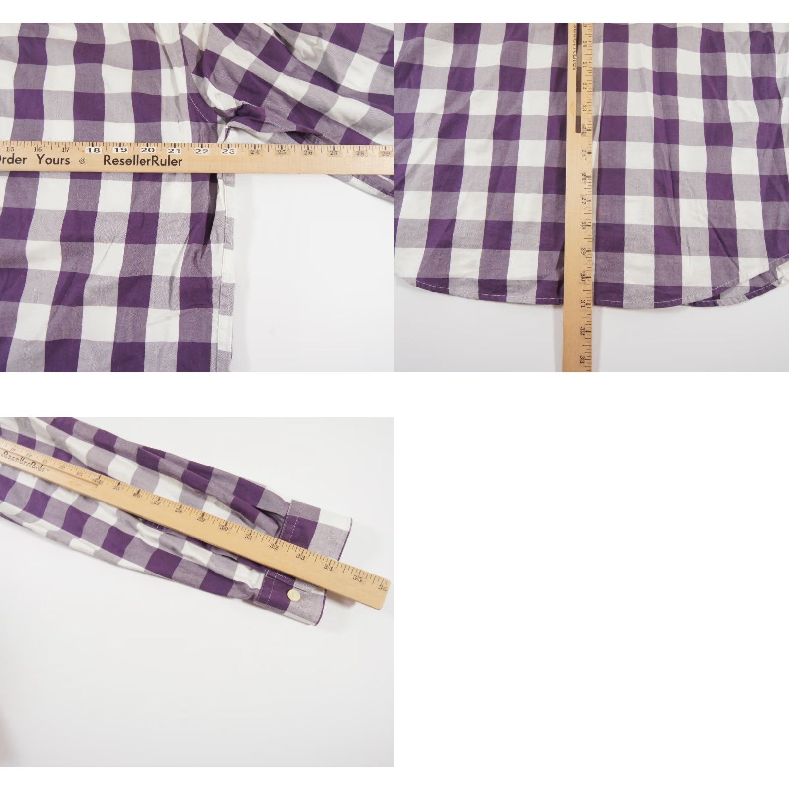 Pinko Thomas Pink Shirt Large Purple Plaid Button-Up Long Sleeve Cotton Mens Size US L / EU 52-54 / 3 - 8 Thumbnail