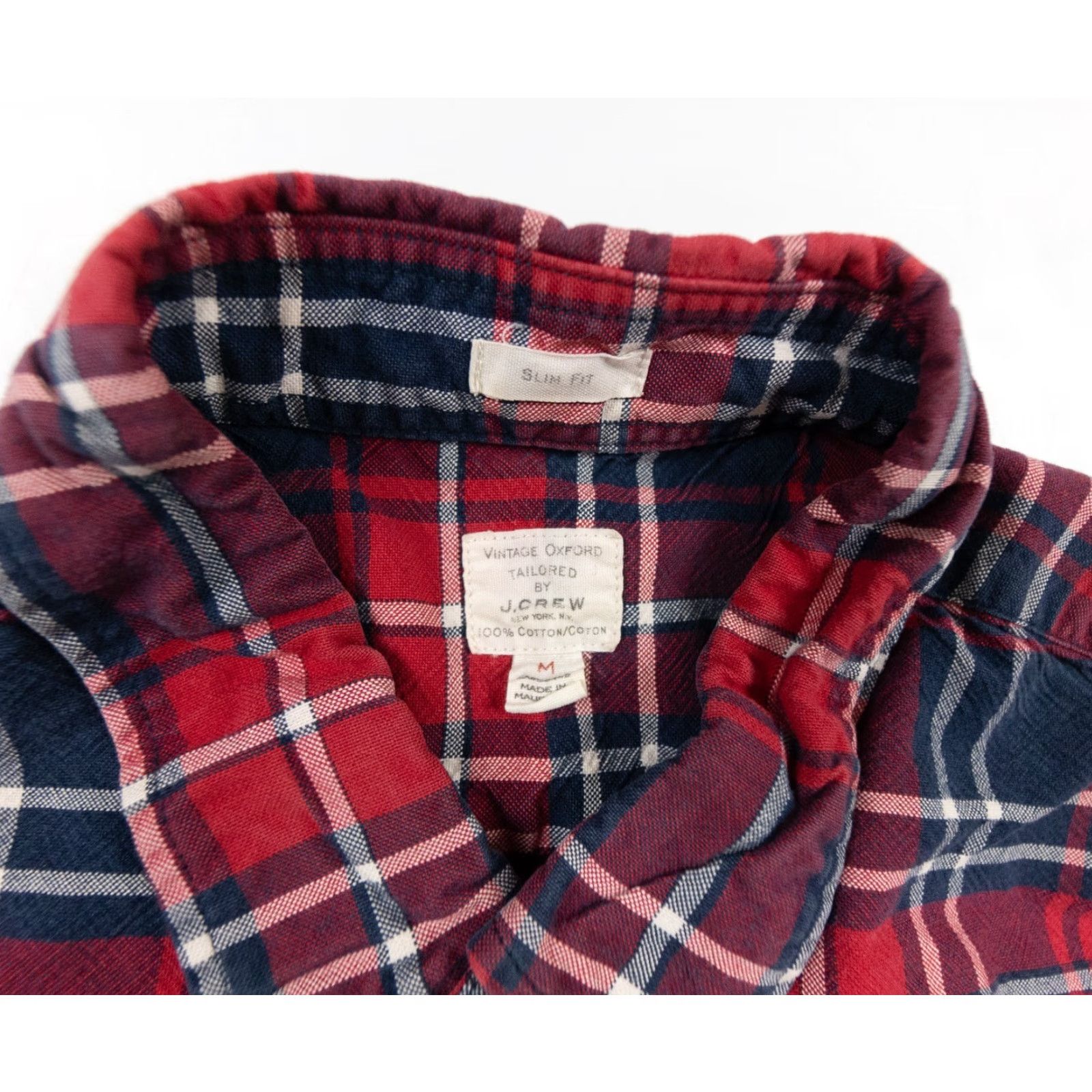 J.Crew J.CREW Shirt Men’s Medium Red Long Sleeve Button-Down Oxford Regular Fit Plaid 90s Preppy Button-Up Size US M / EU 48-50 / 2 - 4 Thumbnail