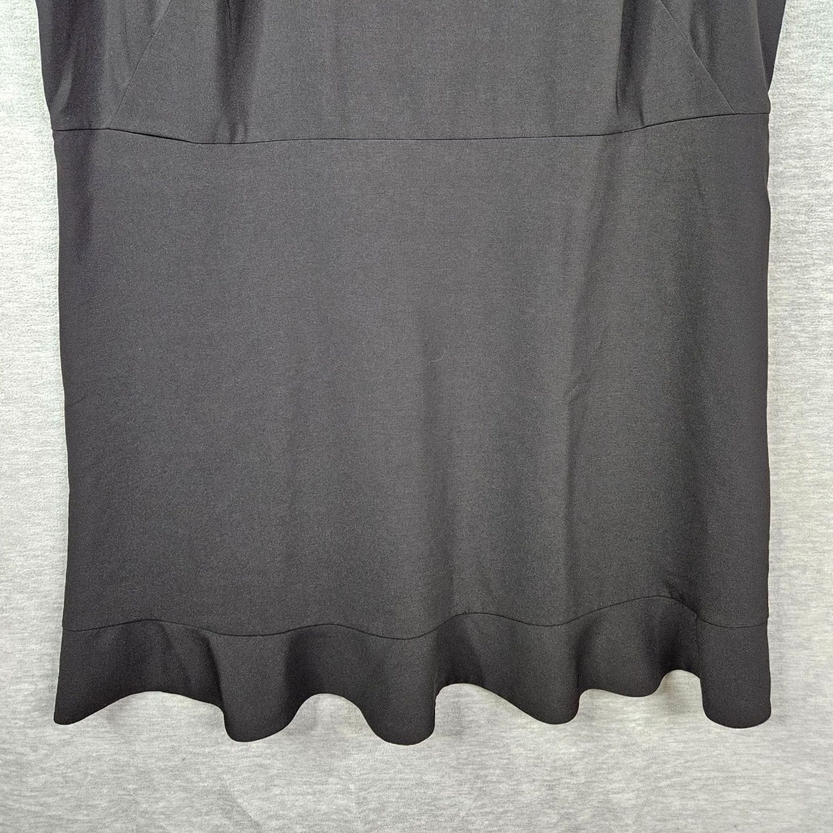 Loft LOFT Plus Black Ruffle Sleeve Fit & Flare Dress Plus Size 20 NEW Size 3XL / US 20-22 - 7 Thumbnail