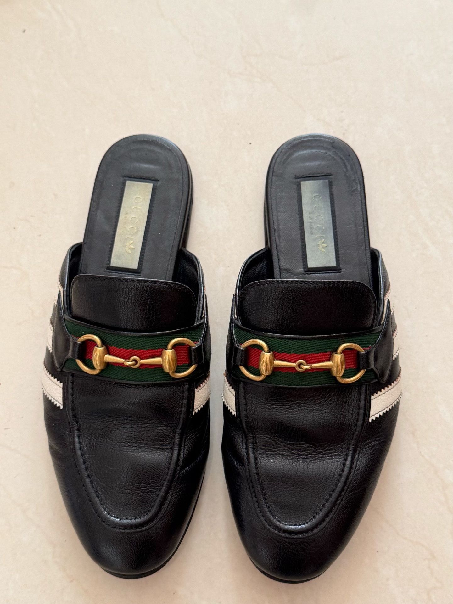 Gucci Gucci Adidas Collaborative Leather Loafers Size US 9 / EU 42 - 1 Thumbnail
