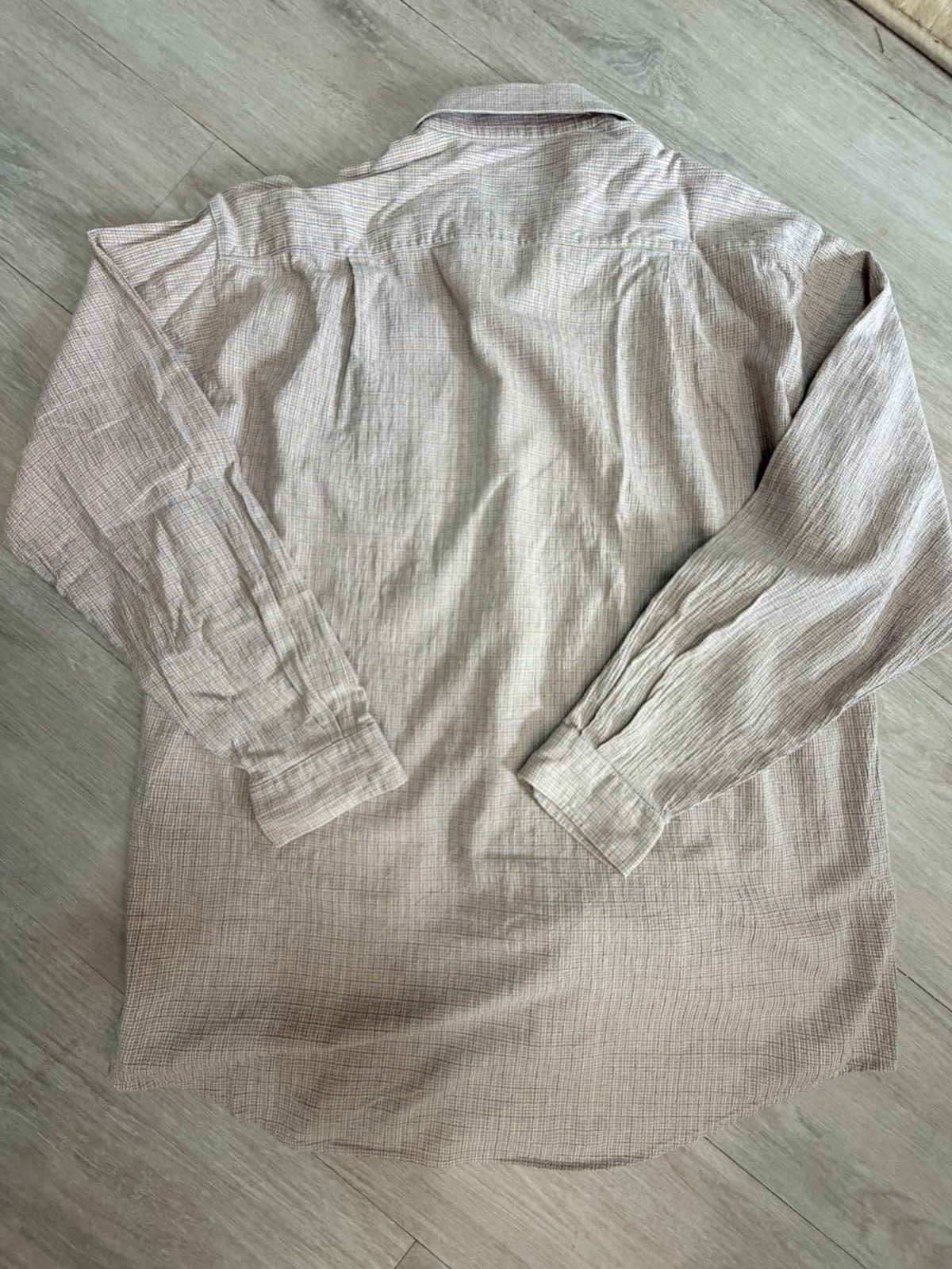 Balenciaga Vintage Balenciaga Textured Button-Up Shirt Size US L / EU 52-54 / 3 - 4 Thumbnail