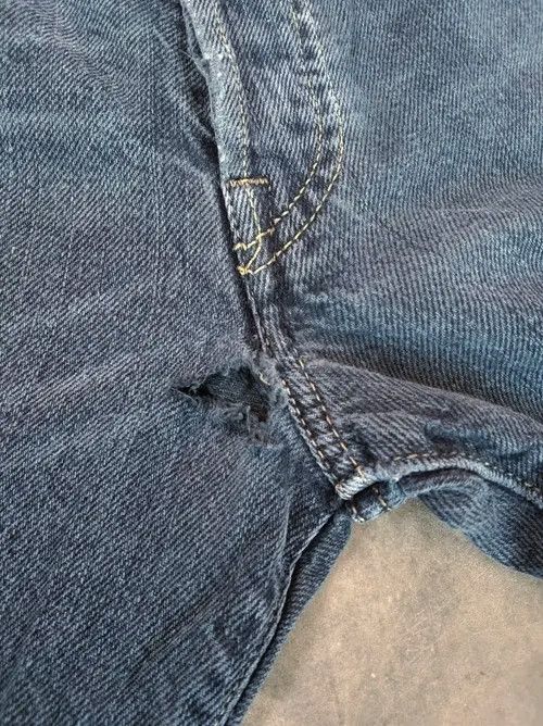 Levi's × Vintage Vintage Levis 501 Straight Leg Distressed Jeans 36x30 Size US 36 / EU 52 - 9 Thumbnail