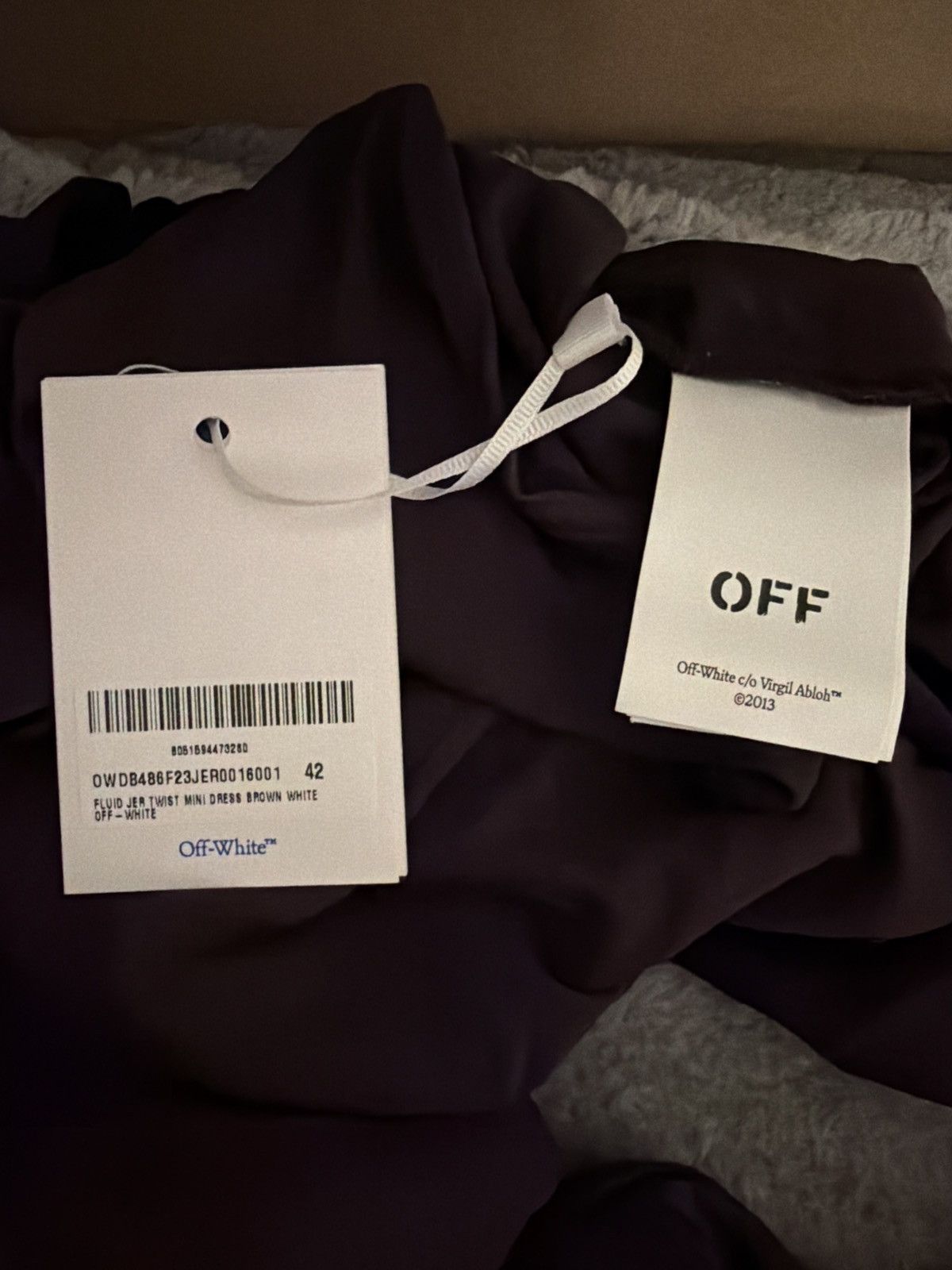 Off-White Off-White Fluid Jer Twist Mini Dress Size M / US 6-8 / IT 42-44 - 3 Thumbnail