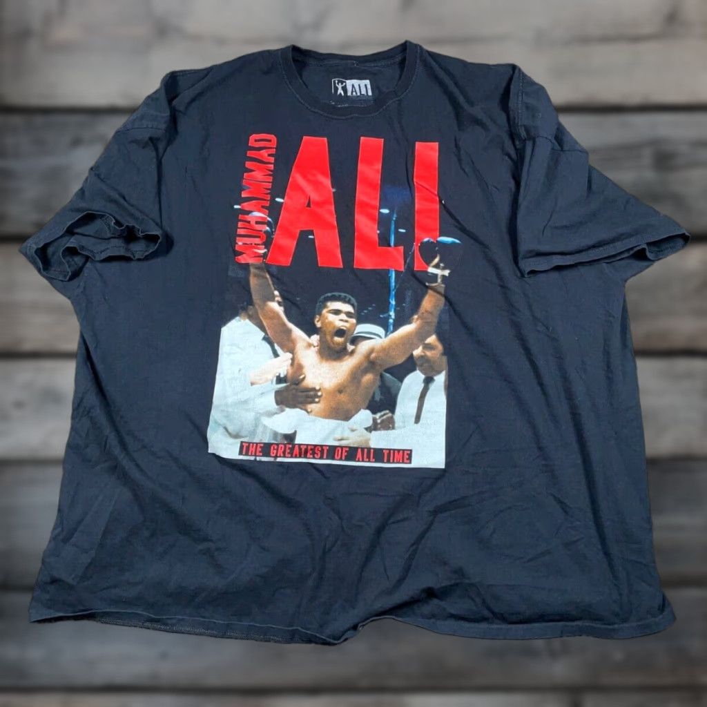 Vintage VINTAGE Muhammed Ali Big Print T-Shirt Adult 5X Black Boxing Retro Streetwear Official Size US XXL / EU 58 / 5 - 1 Thumbnail