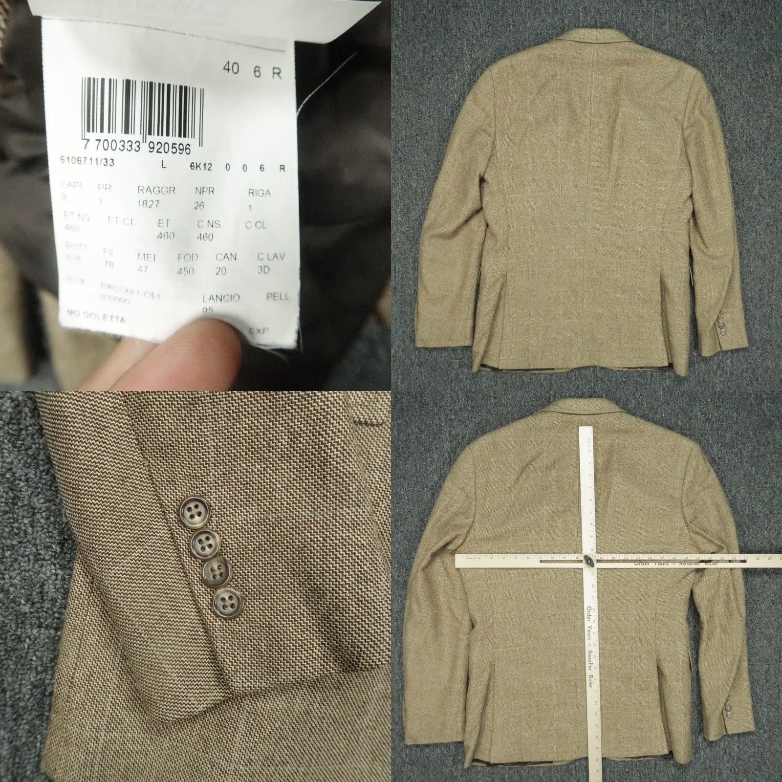 Polo Ralph Lauren Polo Ralph Lauren Blazer Mens 40R Brown Wool Silk Custom Fit Single-Breasted 2-Button Notch Lapel Vented Coat Size US L / EU 52-54 / 3 - 8 Thumbnail