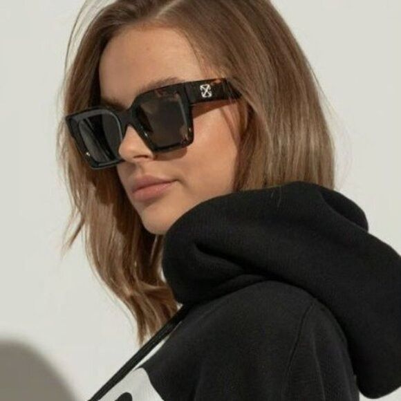 Off-White Off-White OERI13I JACKSON 1028 Sunglasses Black Square Frame Size ONE SIZE - 2 Thumbnail