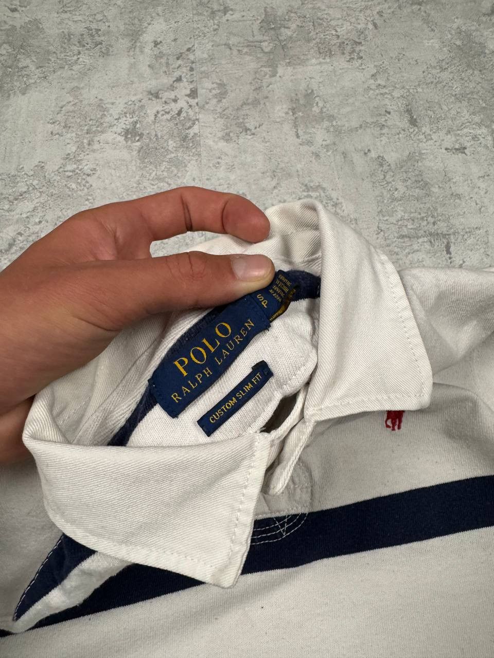Polo Ralph Lauren White Polo Ralph Lauren Striped Rugby Longsleeve Size S Size US S / EU 44-46 / 1 - 10 Thumbnail