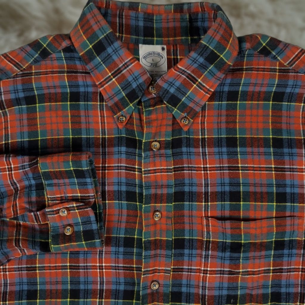 Brooks Brothers Brooks Brothers Shirt Mens L Red Blue Plaid Flannel Button-Up Long Sleeve Cotton Button-Down Collar Regular Fit Classic Preppy Mens Size US L / EU 52-54 / 3 - 1 Thumbnail