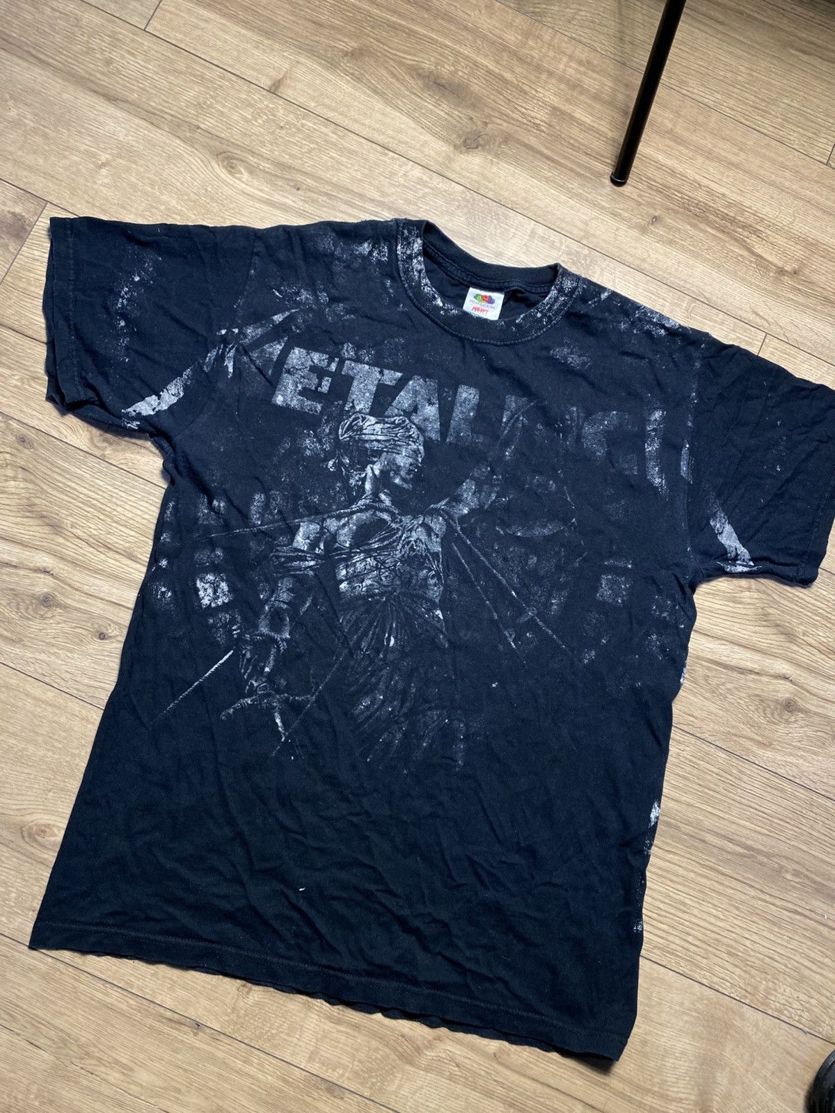 Fruit Of The Loom Vtg Metallica All Over Print AOP Justice For All Shirt Sz M Size US M / EU 48-50 / 2 - 1 Thumbnail