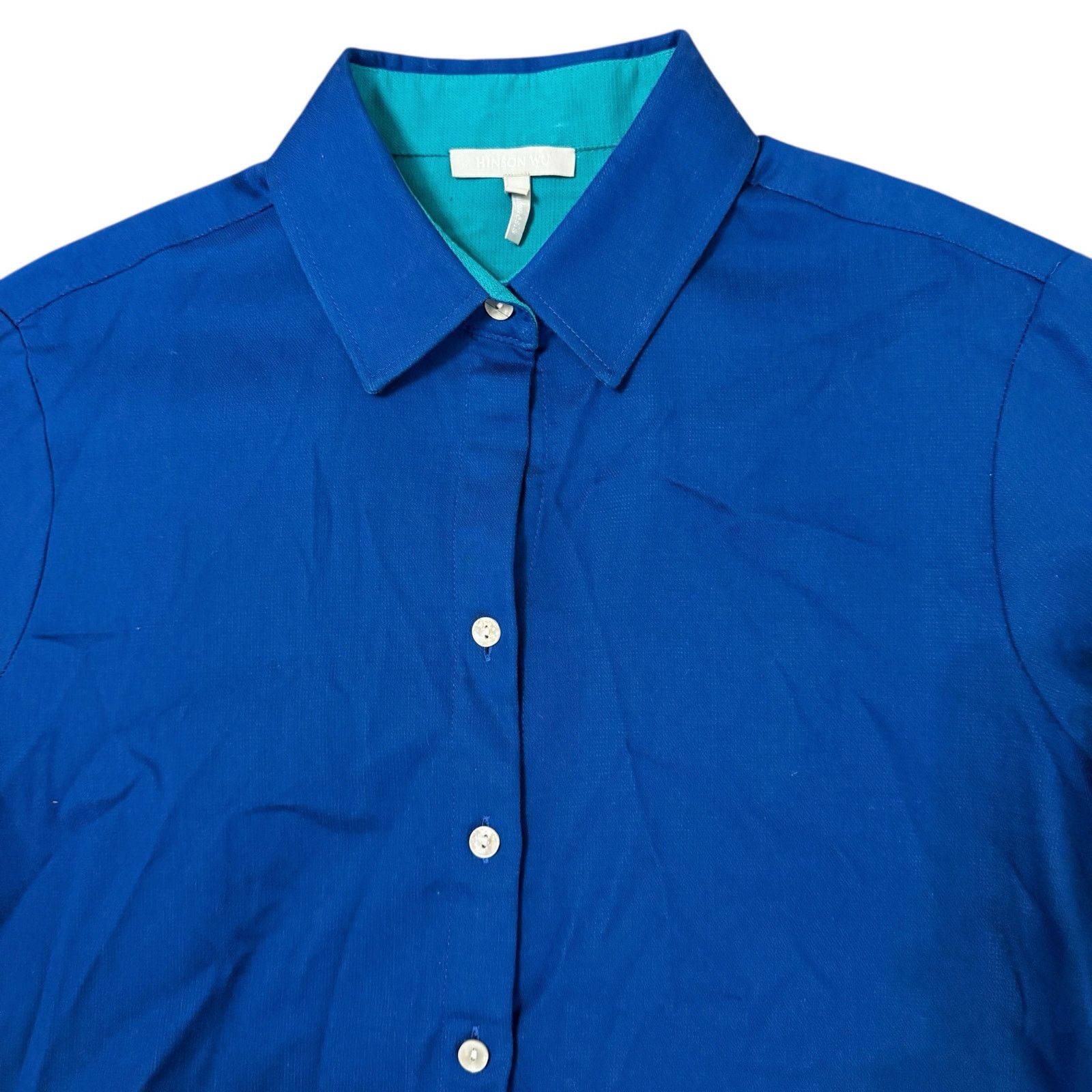 Other Hinson Wu Margot Double Face Button Up Shirt Blue Medium Size M / US 6-8 / IT 42-44 - 1 Thumbnail