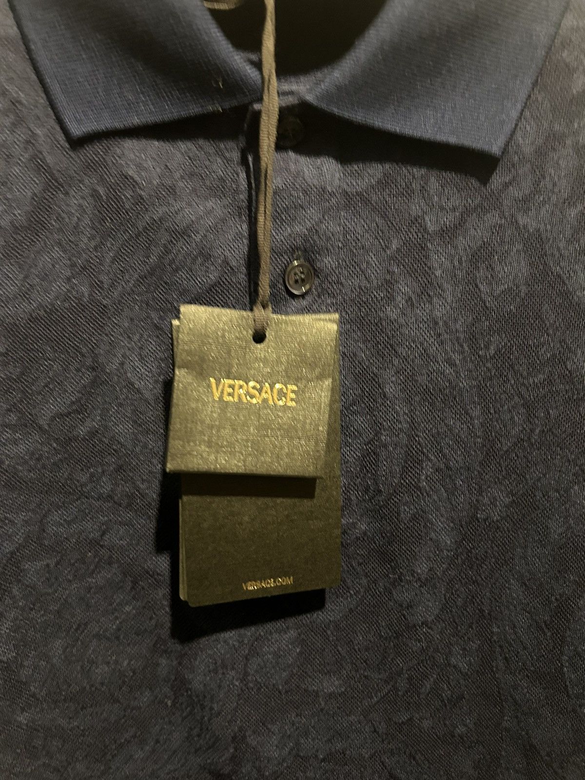 Versace Navy Versace Barocco Polo Size US S / EU 44-46 / 1 - 4 Thumbnail