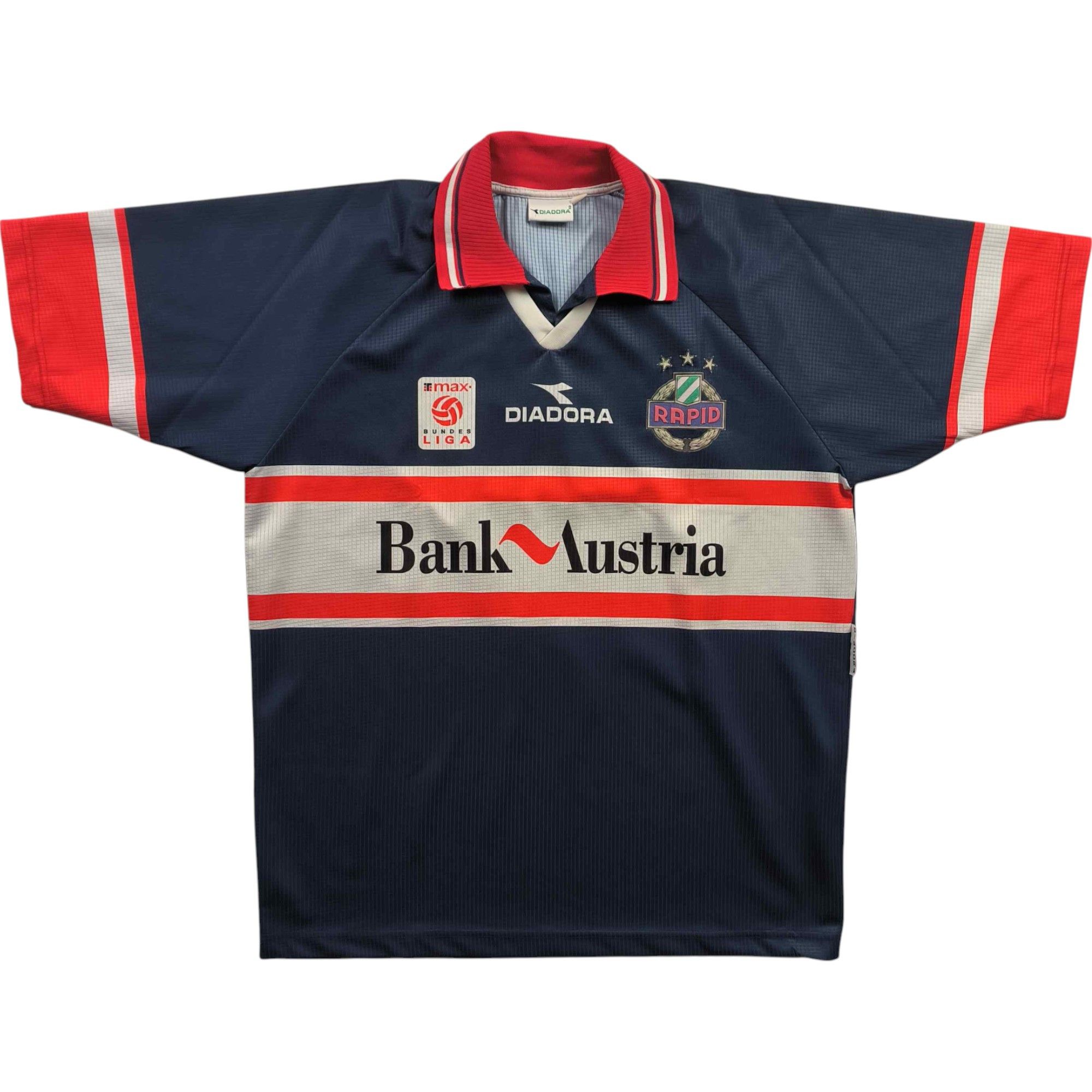 Maillot Vintage Diadora Rapid Wien 1996-1998 – Taille L – état Impeccable