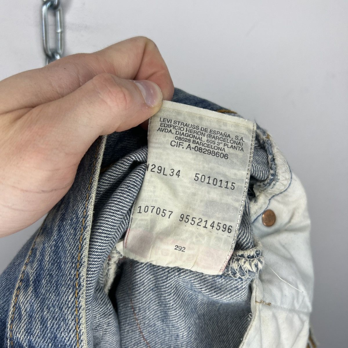 Levi's × Vintage Levi's 550 Vintage 90's Custom Made Leather Inserts Jeans Size US 30 / EU 46 - 11 Thumbnail