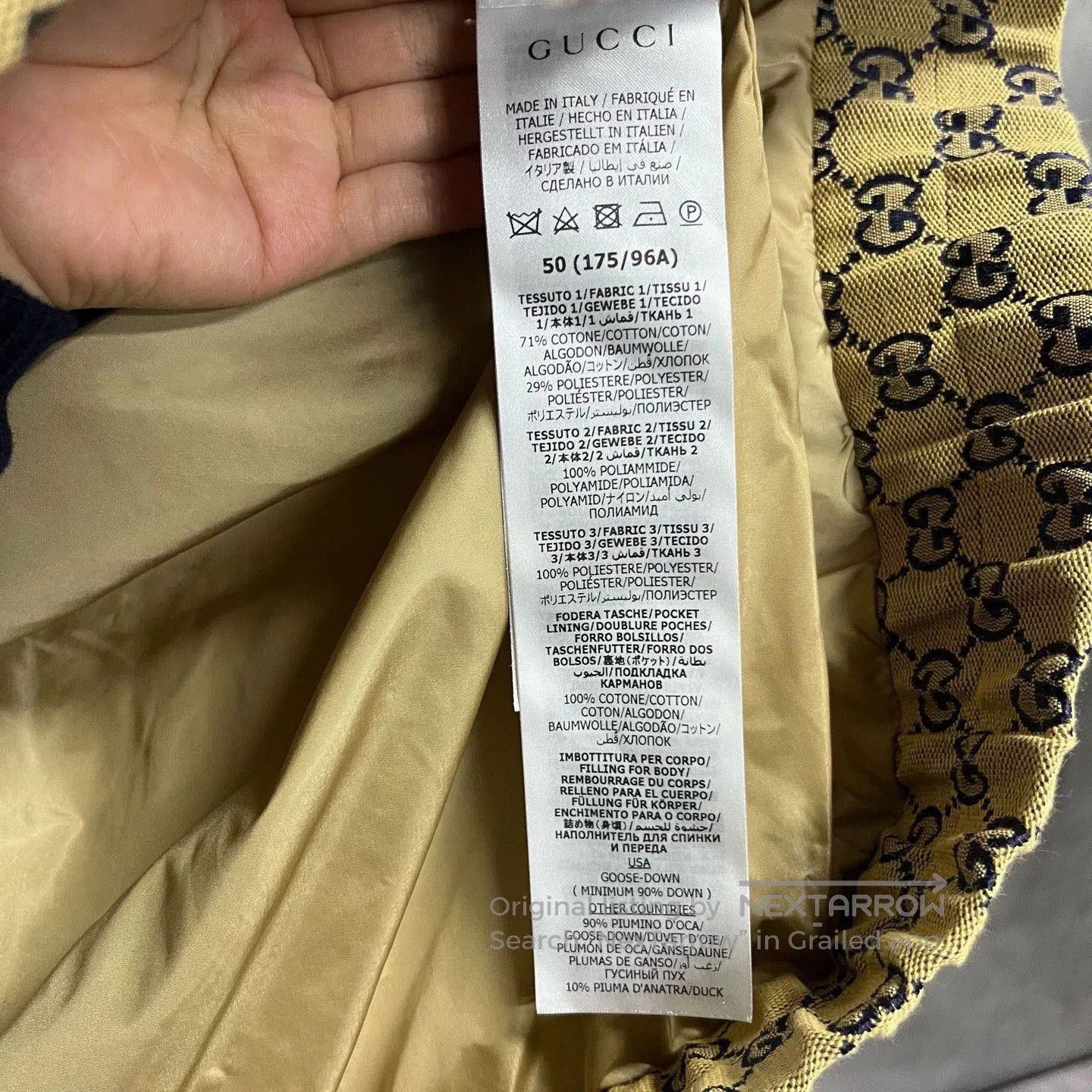 Gucci gucci brown logo print puffy jacket with hood. Size US L / EU 52-54 / 3 - 4 Thumbnail