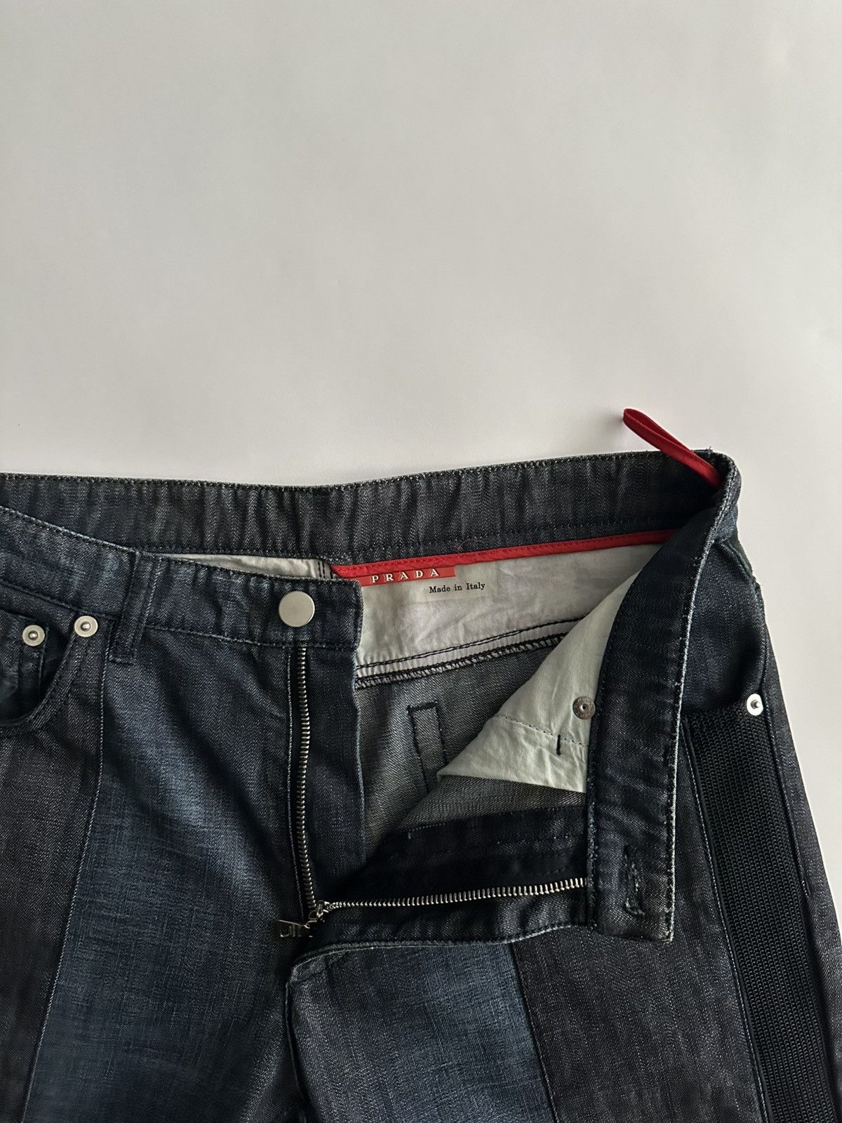 Prada Prada Early 2000’s Paneled Biker Denim Jeans Size US 30 / EU 46 - 10 Thumbnail